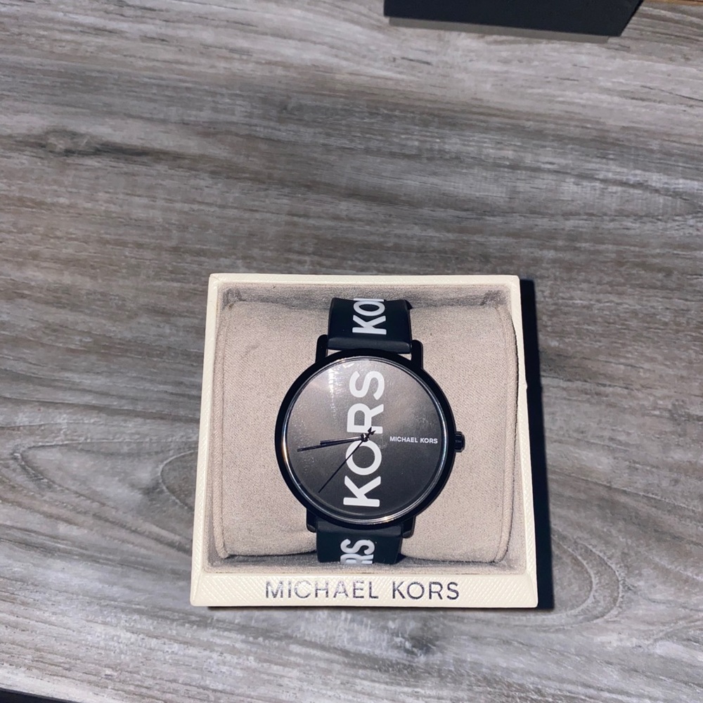 Black Rubber MK Watch